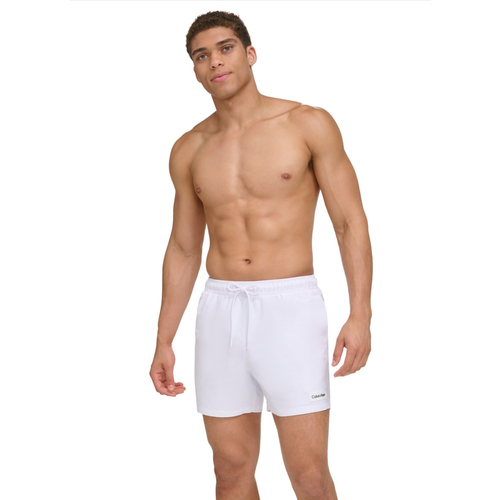 Calvin Klein Men Modern Euro 5" Volley Swim Trunks White Size XXL